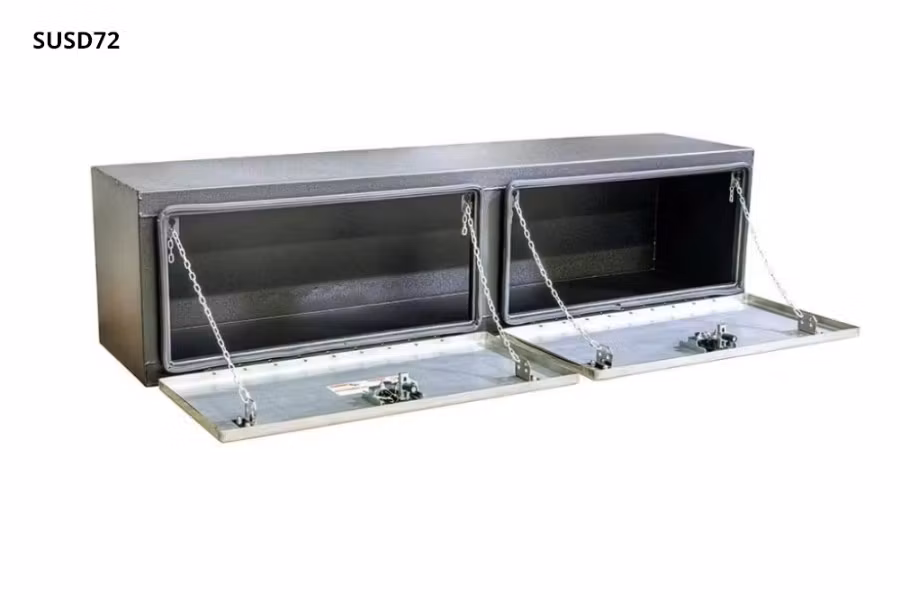 10121-rc-industries-black-powder-coated-steel-toolbox-w-stainless-steel-door-1.jpg RC Industries Black Powder Coated Steel Toolbox w/Stainless Steel Door