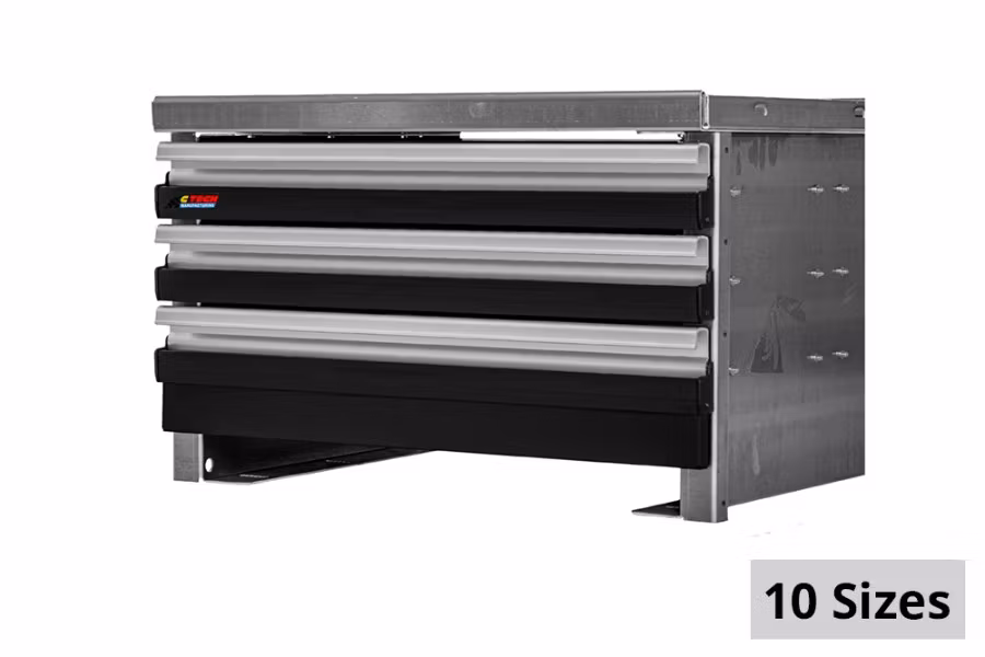 CTech 3 Drawer Black Toolbox Systems