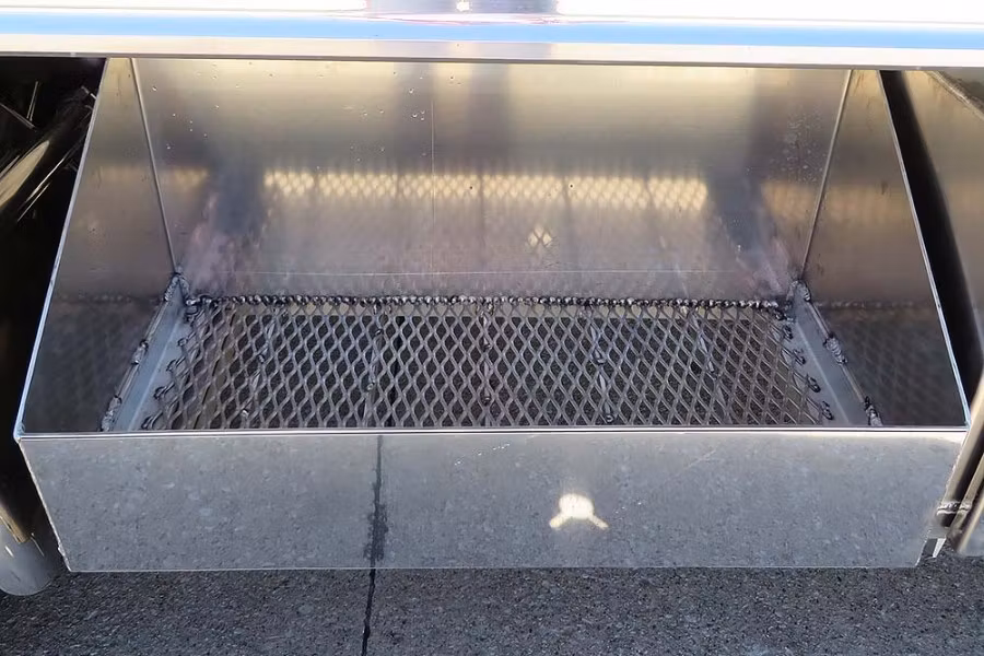 Zip's Custom Aluminum Open Top Storage Box w/ Mesh Bottom