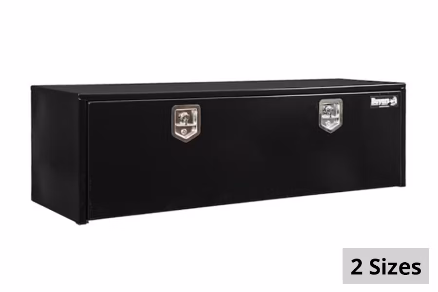 10240-buyers-black-steel-compact-dual-t-handle-latch-underbody-toolbox-1.jpg Buyers Black Steel Compact Dual T-Handle Latch Underbody Toolbox