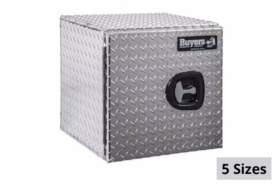 Buyers Single Barn Door Diamond Tread Aluminum Underbody Truck Box