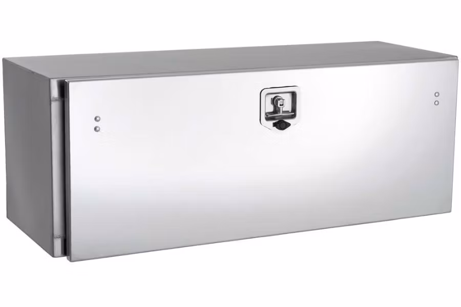 Phoenix 48" Stainless Steel Toolbox with a Polished Stainless Steel Door