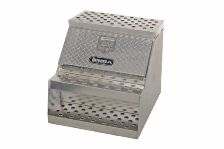10381-buyers-aluminum-step-toolbox-24-quot-x-28-quot-x-18-quot-1.jpg Buyers Aluminum Step Toolbox 24" x 28" x 18"