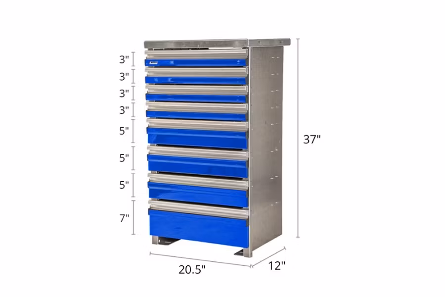 CTech 8 Drawer Blue Toolbox System
