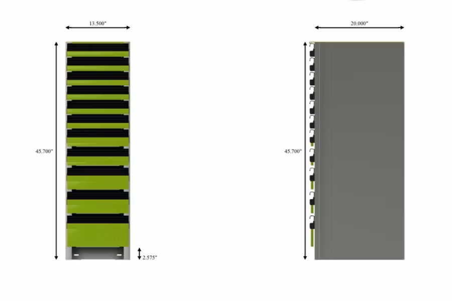 CTech 11 Drawer Green Toolbox System