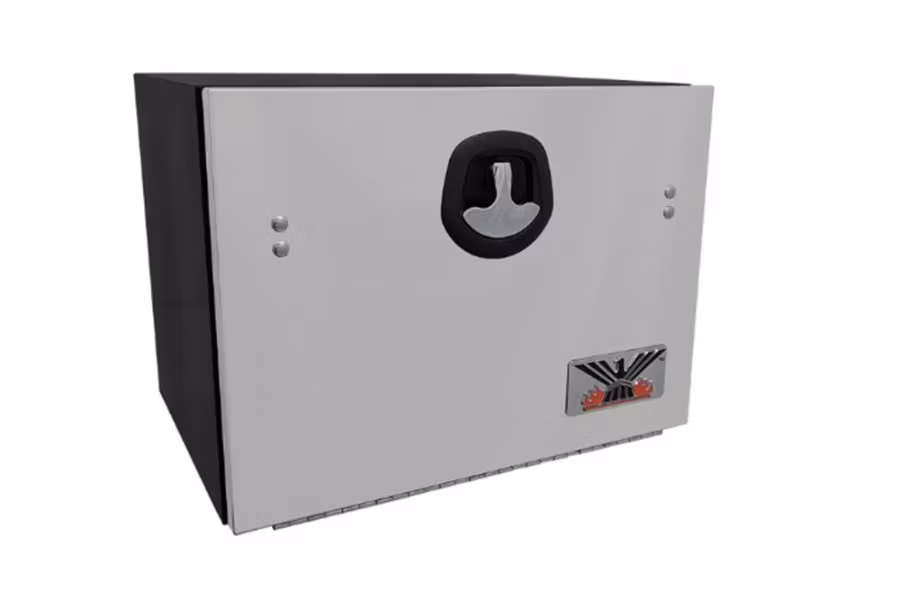 10469-phoenix-3-drawer-black-powder-coated-steel-toolbox-with-stainless-steel-door-1.jpg Phoenix 3 Drawer Black Powder Coated Steel Toolbox with Stainless Steel Door