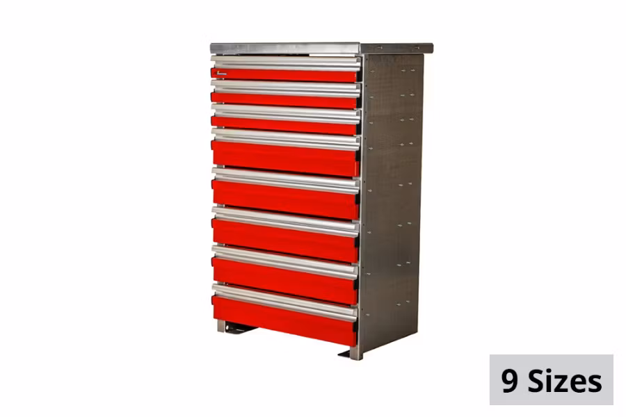 CTech 8 Drawer Red Toolbox Systems