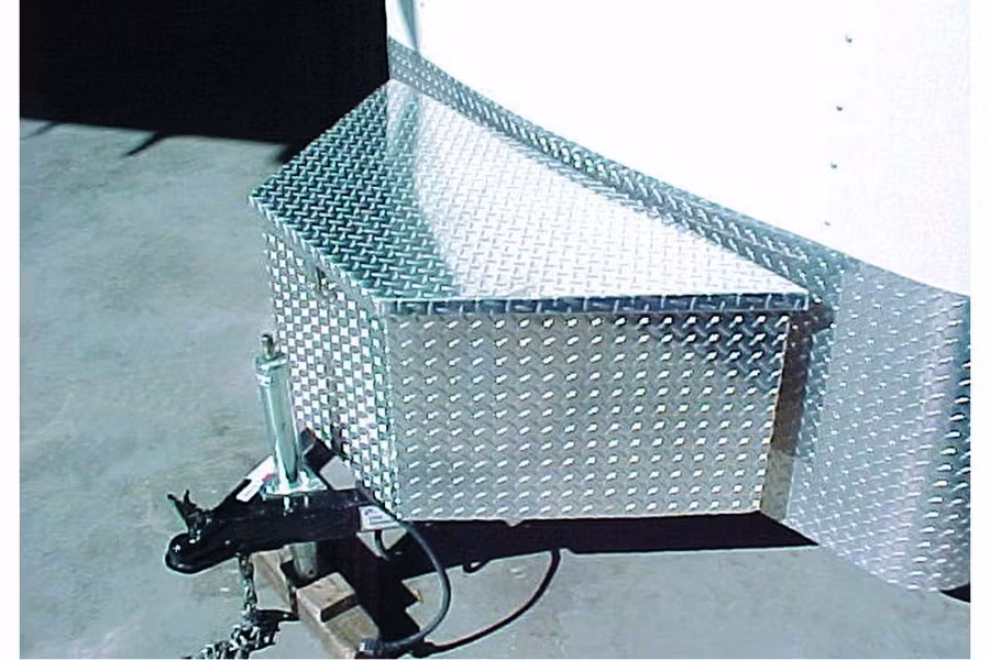Dee Zee Triangle Trailer Tool Box, 34"L x 19"W x 22-3/4"H