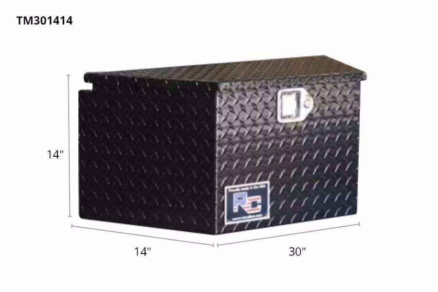 RC Industries Trailer Tongue Mount Toolbox Textured Black Powder Coat