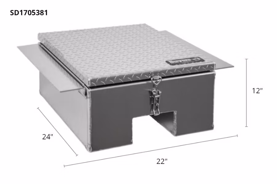 Buyers In-Frame Truck Toolbox w/Notch (12"x24"x22")