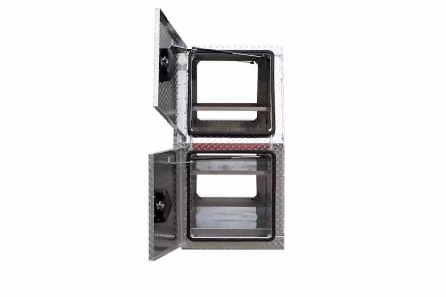 Buyers Diamond Tread Aluminum Backpack Truck Box w/Flat Floor