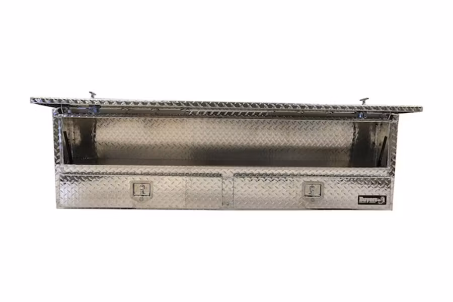 Buyers T-Handle Diamond Tread Aluminum Contractor Truck Box w/ 2 Drawers