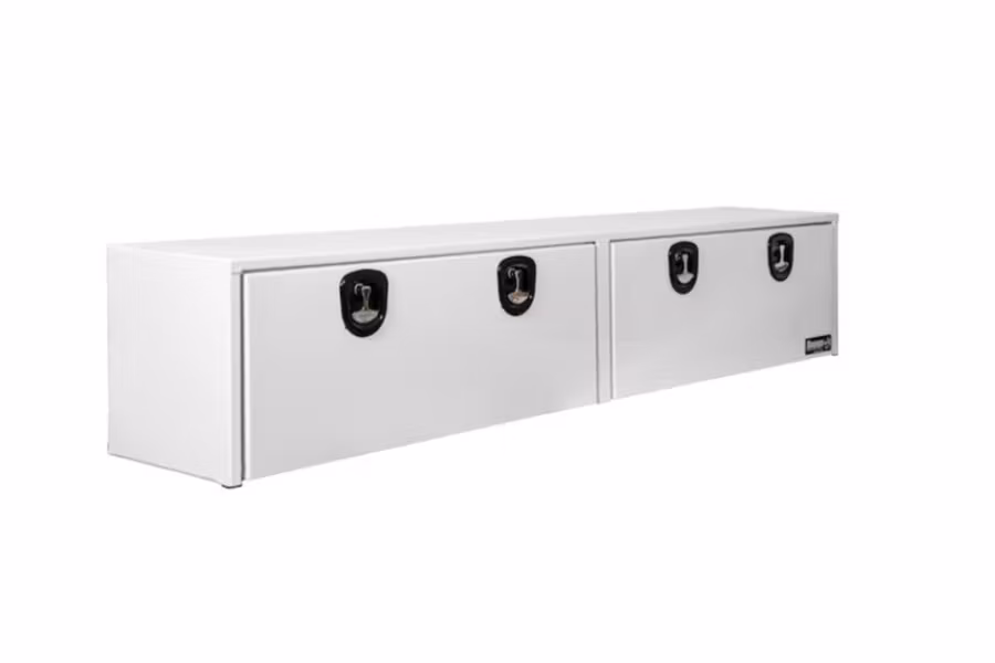 Buyers Dual Latch Gloss White Smooth Aluminum Topsider Truck Toolbox