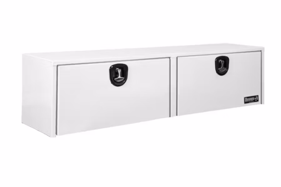 10538-buyers-single-latch-gloss-white-smooth-aluminum-topsider-truck-toolbox-2.jpg Buyers Single Latch Gloss White Smooth Aluminum Topsider Truck Toolbox