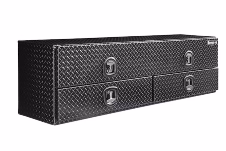 10564-buyers-topsider-gloss-black-diamond-tread-aluminum-hd-flatbed-contractor-w-lower-drawers-1.jpg Buyers Topsider Gloss Black Diamond Tread Aluminum HD Flatbed Contractor w/Lower Drawers