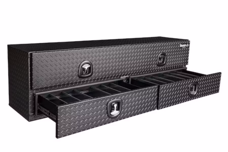 10569-buyers-topsiders-textured-matte-black-diamond-tread-aluminum-hd-flatbed-contractor-w-lower-drawers-3.jpg Buyers Topsiders Textured Matte Black Diamond Tread Aluminum HD Flatbed Contractor w/Lower Drawers
