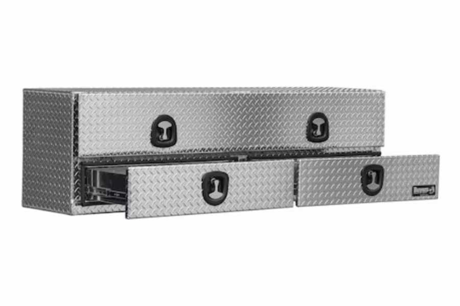 10574-buyers-compression-latch-topsider-diamond-tread-aluminum-hd-flatbed-contractor-w-lower-drawers-3.jpg Buyers Compression Latch Topsider Diamond Tread Aluminum HD Flatbed Contractor w/Lower Drawers