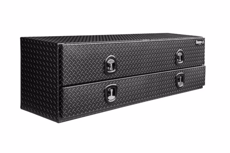 10578-buyers-topsider-matte-black-diamond-tread-aluminum-hd-flatbed-contractor-w-lower-door-1.jpg Buyers Topsider Matte Black Diamond Tread Aluminum HD Flatbed Contractor w/Lower Door