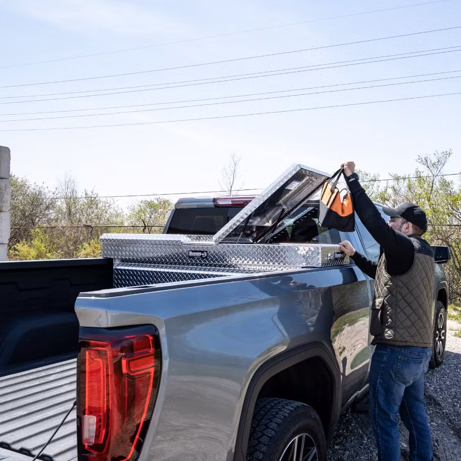 Buyers Diamond Tread Aluminum Gull Wing Truck Box
