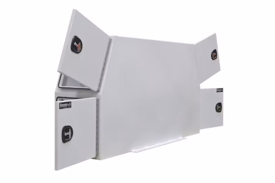 Buyers White Steel Backpack Truck Box w/Die Cast Compression Latch