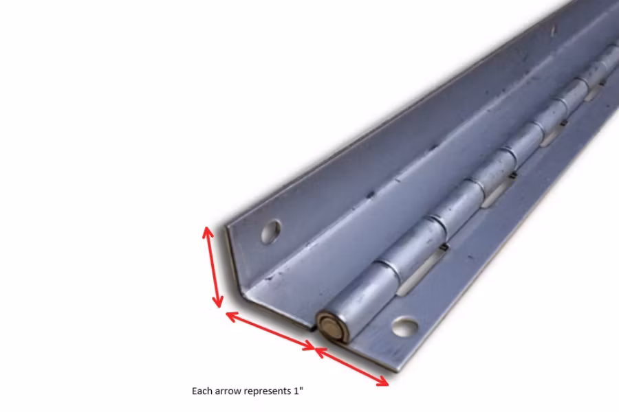 Miller Chevron 49" Stainless Steel Hinge with Holes