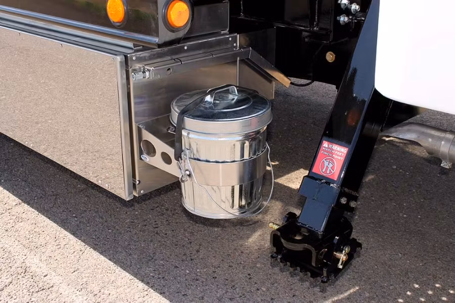 In The Ditch Galvanized Steel Trash Can with Lid