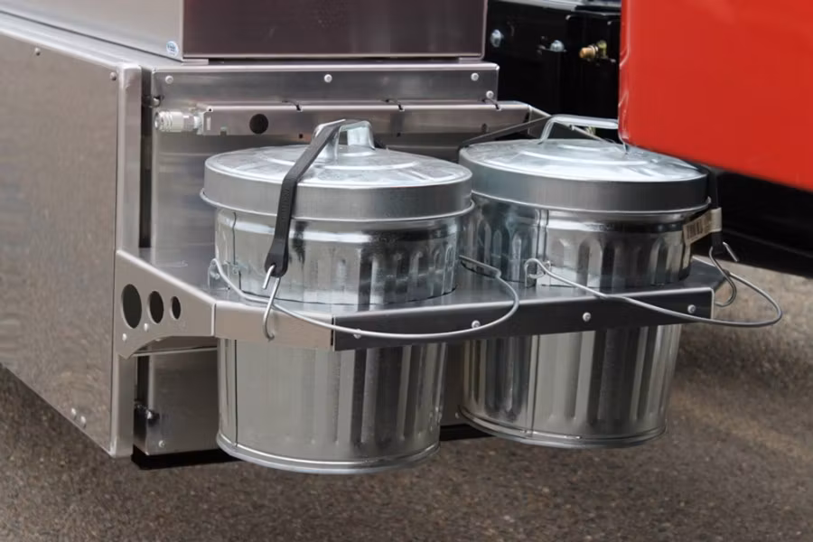 In The Ditch Galvanized Steel Trash Can with Lid