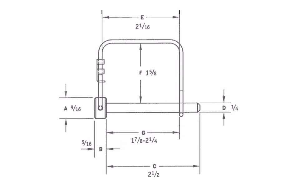 10945-carbon-steel-1-4-quot-x-2-quot-lynch-pin-1.jpg Carbon Steel 1/4" X 2" Lynch Pin