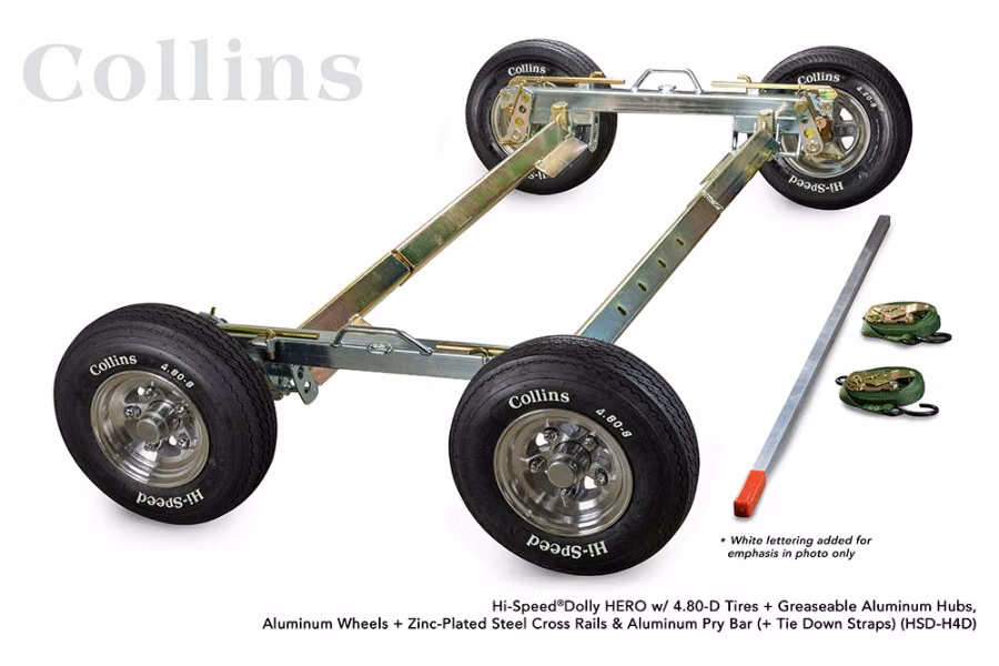 10987-collins-hi-speed-dolly-hero-zinc-plated-aluminum-cross-rails-amp-aluminum-diamond-cut-wheel-1.jpg Collins Hi-Speed Dolly HERO Zinc Plated Aluminum Cross Rails & Aluminum Diamond Cut Wheel