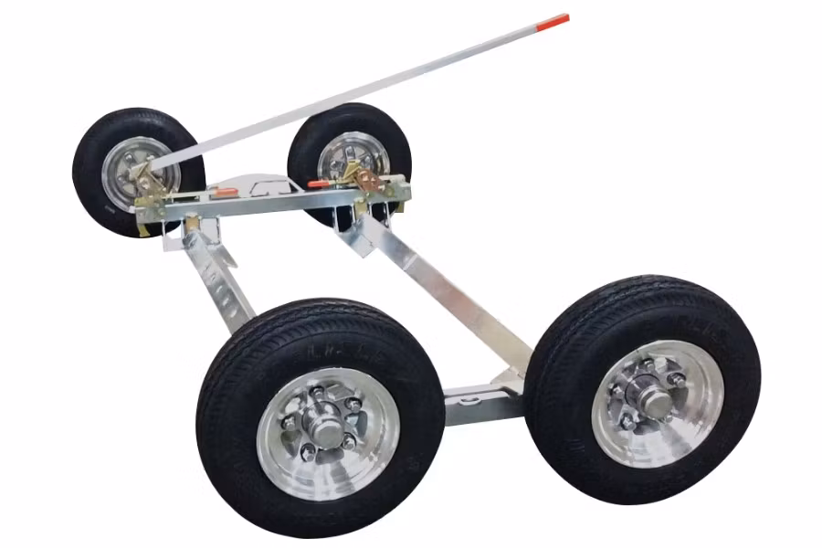 Collins Hi-Speed Dolly PRO Dolly Set Zinc Plated w/ Aluminum Axles and Aluminum Diamond Cut Wheels 4.80 x 8
