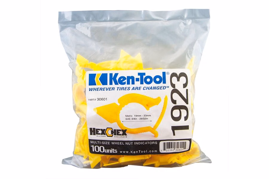 Ken-Tool HexChex Multi-Size Loose Wheel Nut Indicator - 100 Pack