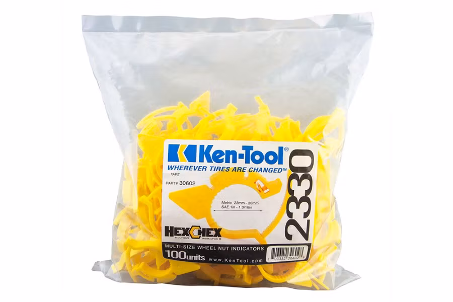 Ken-Tool HexChex Multi-Size Loose Wheel Nut Indicator - 100 Pack