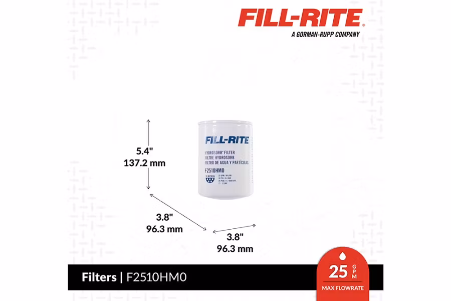 Fill Rite 10 Micron Water Detecting Filter