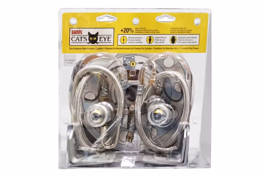 Cat's Eyes Dual Tire Pressure Equalization System 14" Stainless Steel Hoses