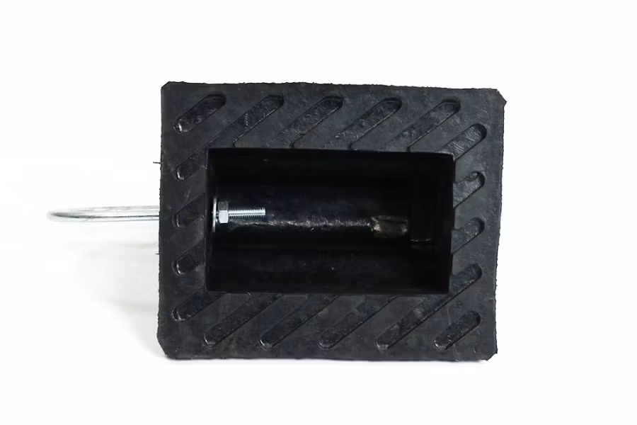 Buyers Products Heavy Duty Rubber Wheel Chock with U-Handle