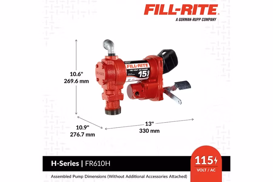 Fill-Rite 115V AC 15 GPM Fuel Transfer Pump with Nozzle
