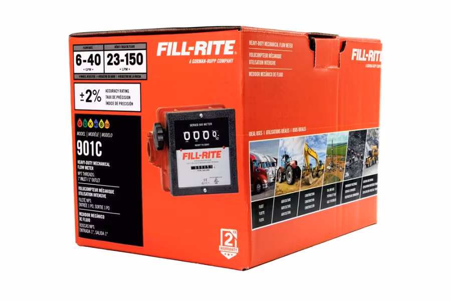 Fill-Rite 6-40 GPM 4-Digit Mechanical Fuel Transfer Meter