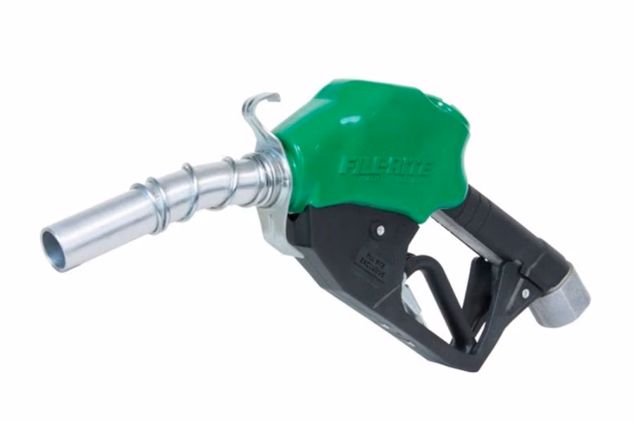 11728-fill-rite-3-4-quot-automatic-gasoline-spout-nozzle-green-1.jpg Fill-Rite 3/4" Automatic Gasoline Spout Nozzle - Green
