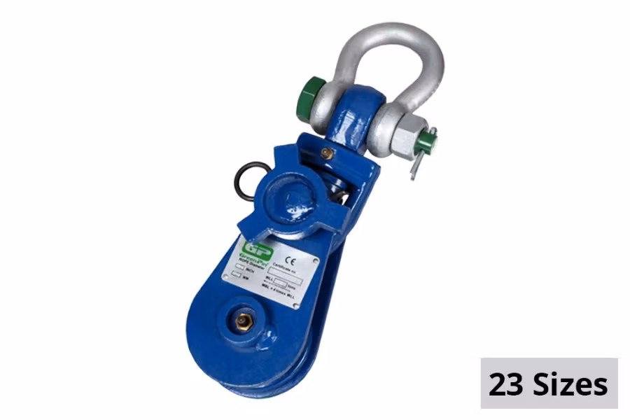 Green Pin Snatch Block with Swivel Shackle