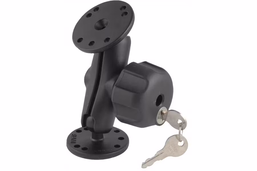 RAM Mounts 1" Ball Mount With 2/2.5" Round Bases and Locking Knob