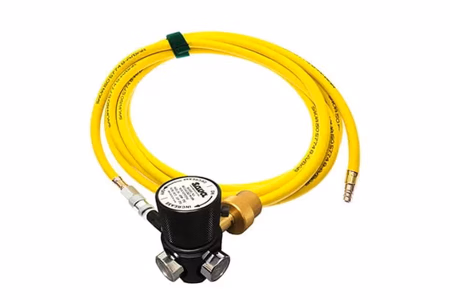 SAVA Pressure Regulator with 6' Yellow Hose, 116-145 PSI
