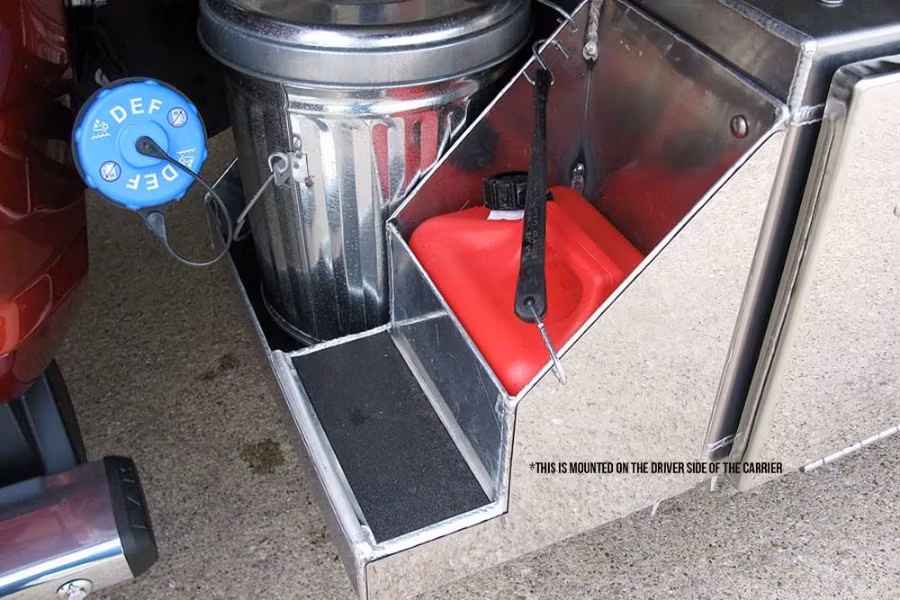 Zip's Custom Gas & Garbage Can Holder w/ Step
