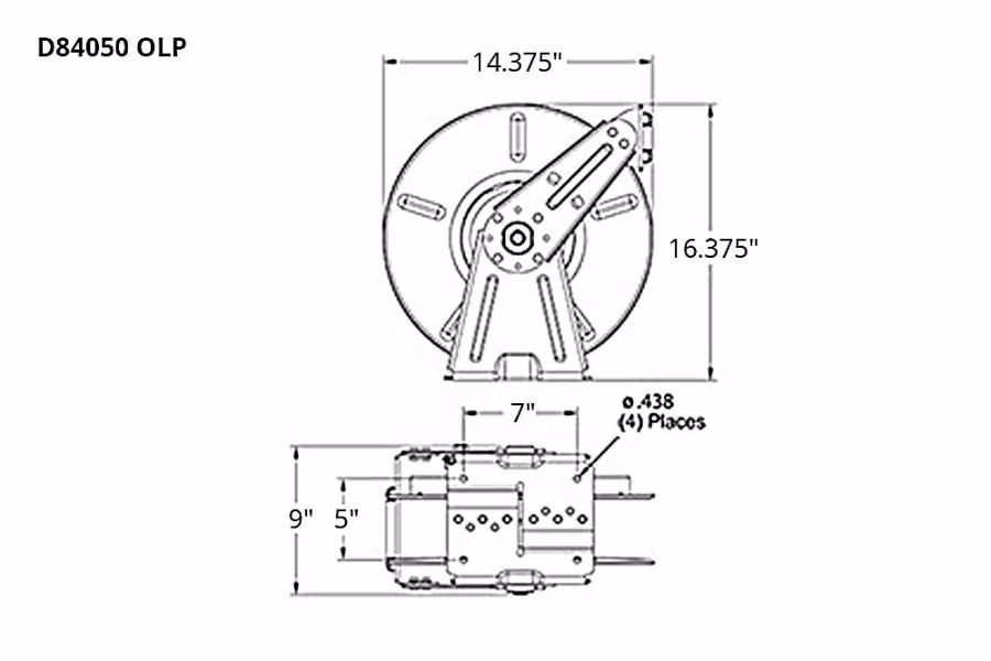 Reelcraft DP5000 Series Air/Water Dual Pedestal Hose Reel