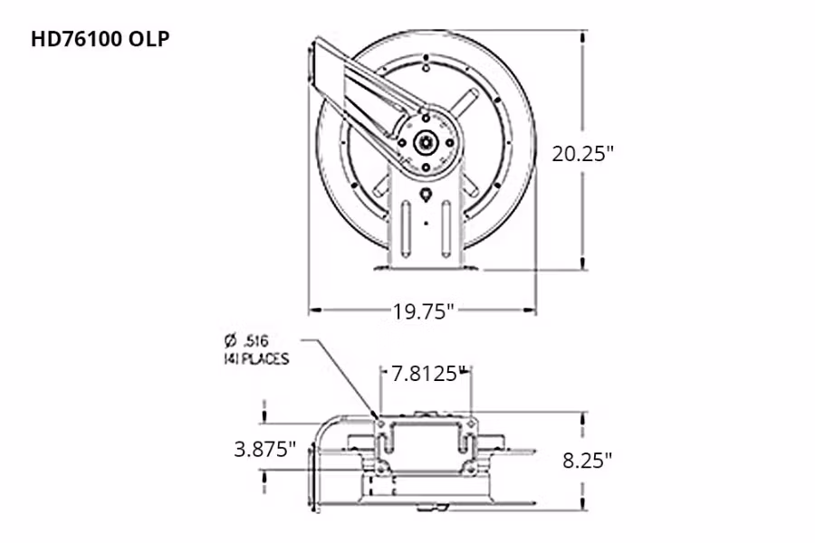 Reelcraft HD70000 Series Air/Water Hose Reels