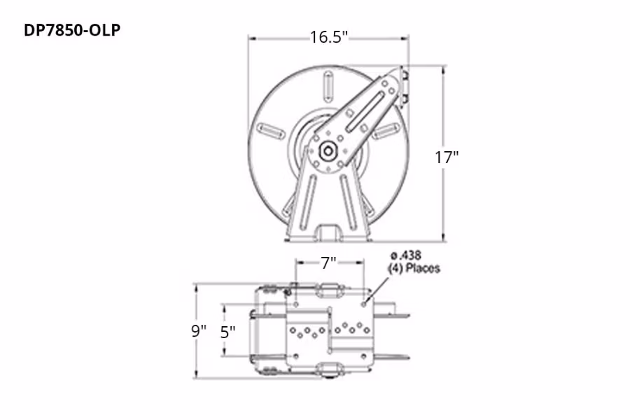 12889-reelcraft-dp7000-series-air-water-hose-reel-2.jpg Reelcraft DP7000 Series Air/Water Hose Reel