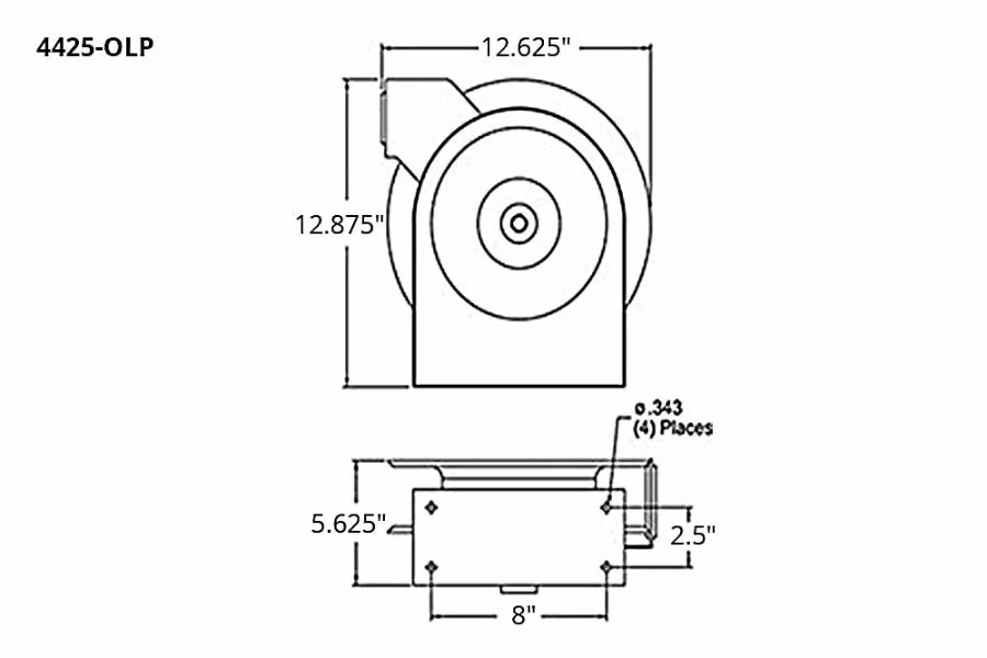 12927-reelcraft-4000-series-air-water-premium-hose-duty-reels-2.jpg Reelcraft 4000 Series Air/Water Premium Hose Duty Reels