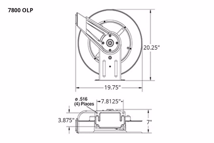 Reelcraft 7000 Series Air Hose Reel- Hose not included