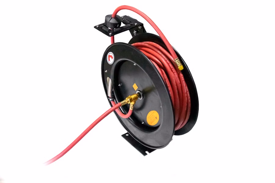 Workforce Retractable Air Hose Reel, Open Face, Single Axle Arm, 1/4" x 50'