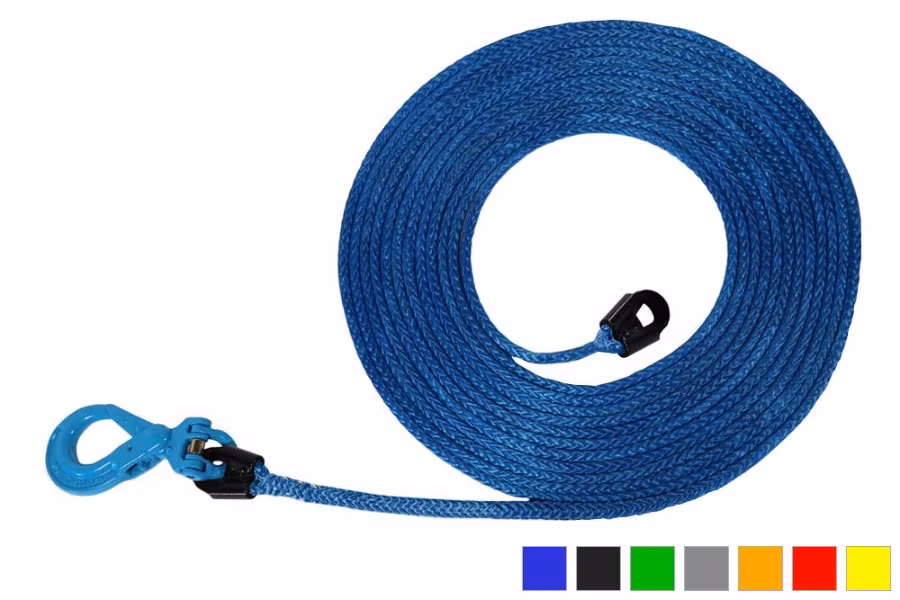 AmSteel-Blue Heavy Duty Synthetic Rope Extensions w/ Self Locking Hook and
Thimble