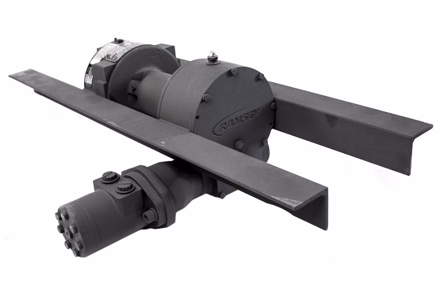 Ramsey Winch 8,000-Lb. Hydraulic Industrial-Grade Winch, Series H246Y, Clockwise Rotation